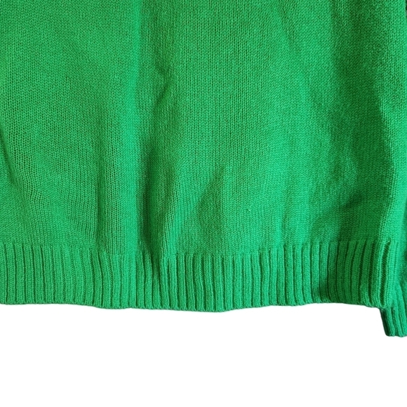 Ugly Xmas Christmas Sweater festive Sz.L green red long-sleeve knit elf sweater - Picture 8 of 9